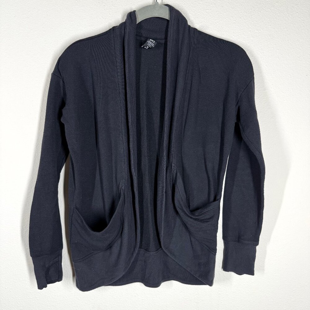 Athleta Girl Wrap and Roll Cardigan Black Size M (8/10)